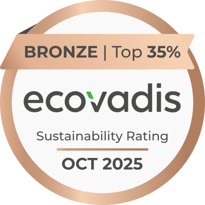 Bronze 2025 EcoVadis Sustainability logo.